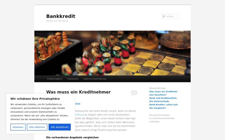 Screenshot of bankenkredit.net