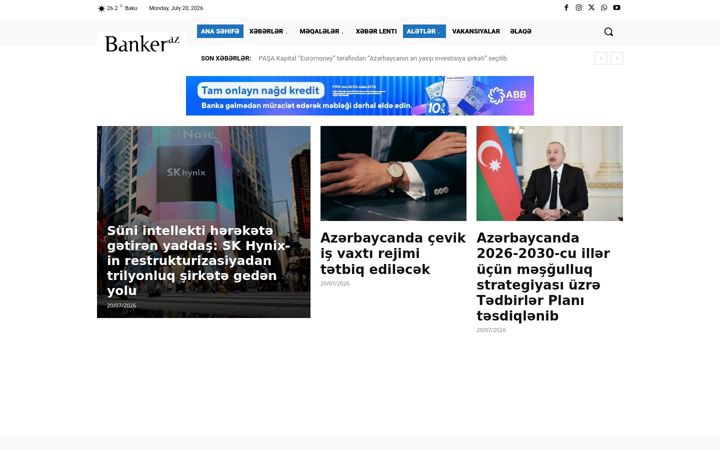Screenshot of banker.az