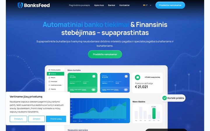 Screenshot of bankfeeds.eu