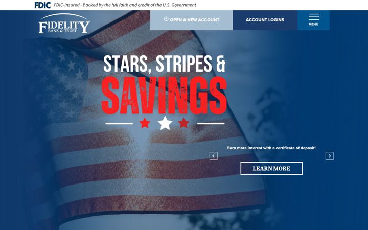 Screenshot of bankfidelity.bank
