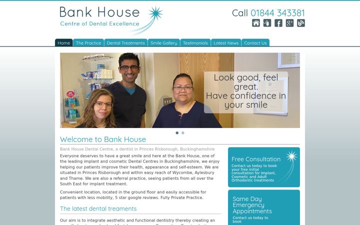 Screenshot di bankhousedentistry.co.uk