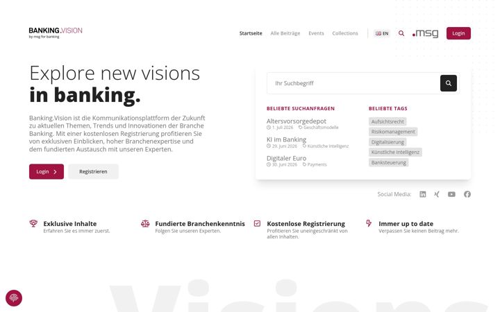 Skärmbild av banking.vision