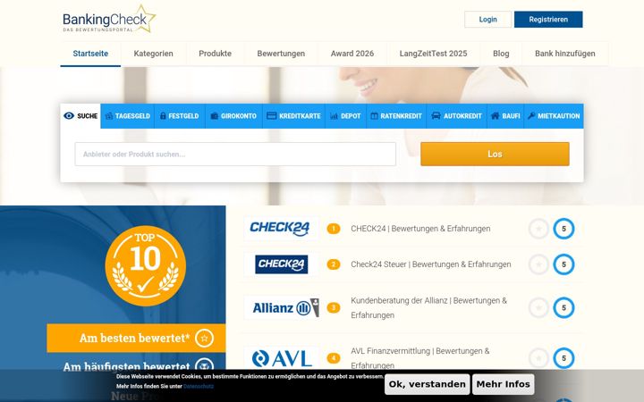 Screenshot του bankingcheck.de