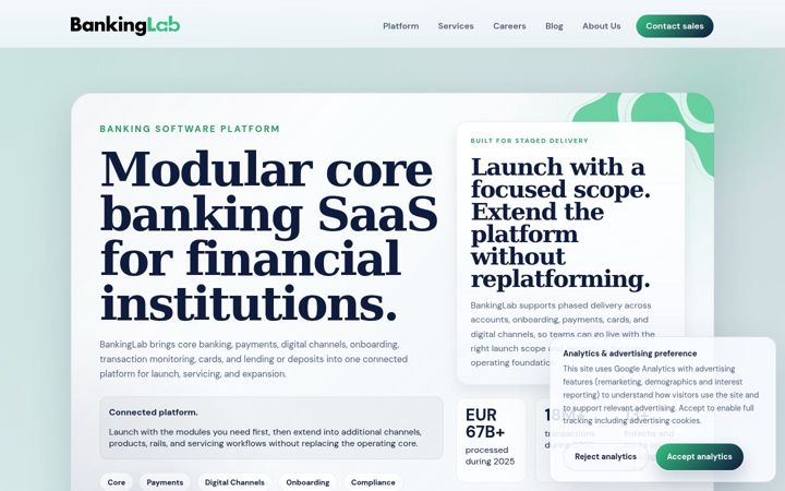 Screenshot of bankinglab.com