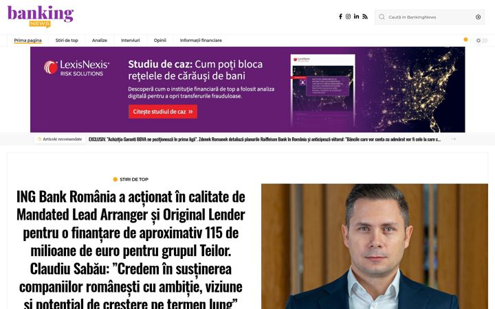 Screenshot of bankingnews.ro