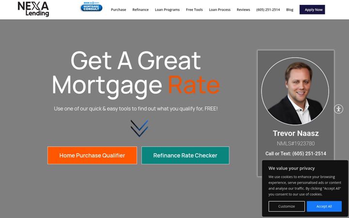 Screenshot of bankingwithtrevor.com