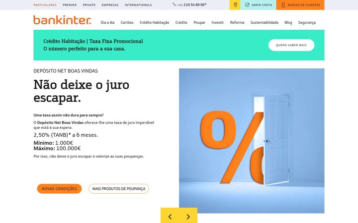 Screenshot of bankinter.pt