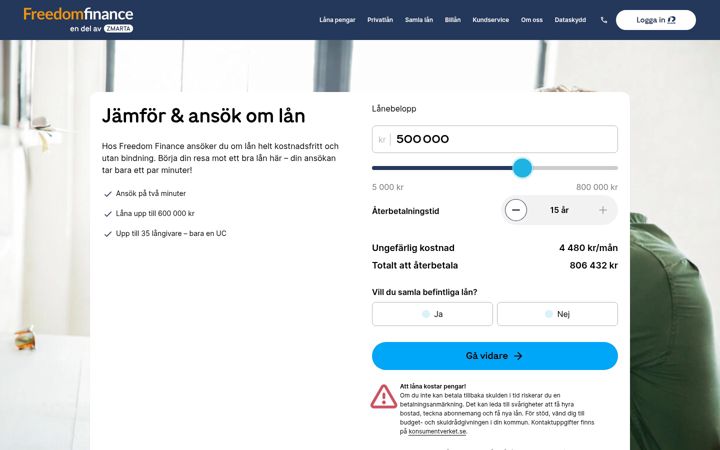 Screenshot of bankio.se