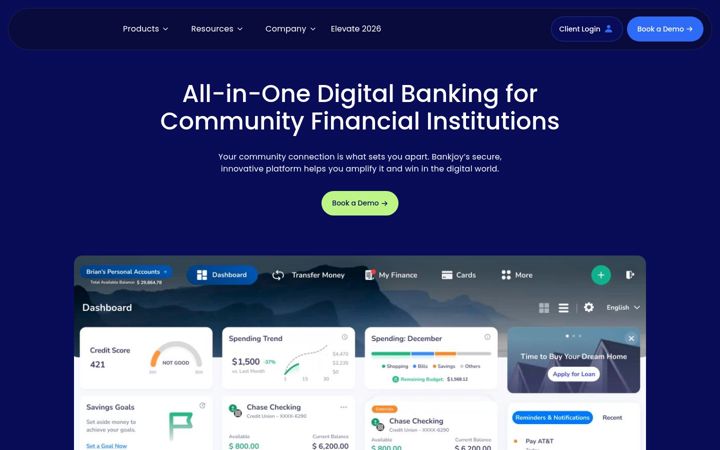 Screenshot of bankjoy.com