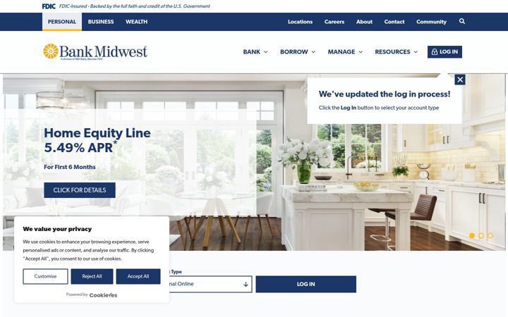 Screenshot of bankmw.com