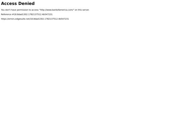 Screenshot of bankofamerica.com