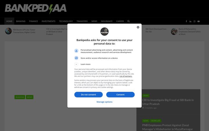 Screenshot of bankpediaa.com