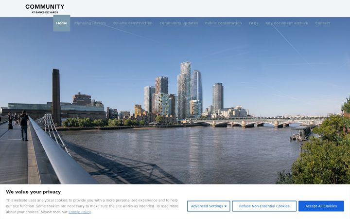 Screenshot of banksideyardscommunity.co.uk