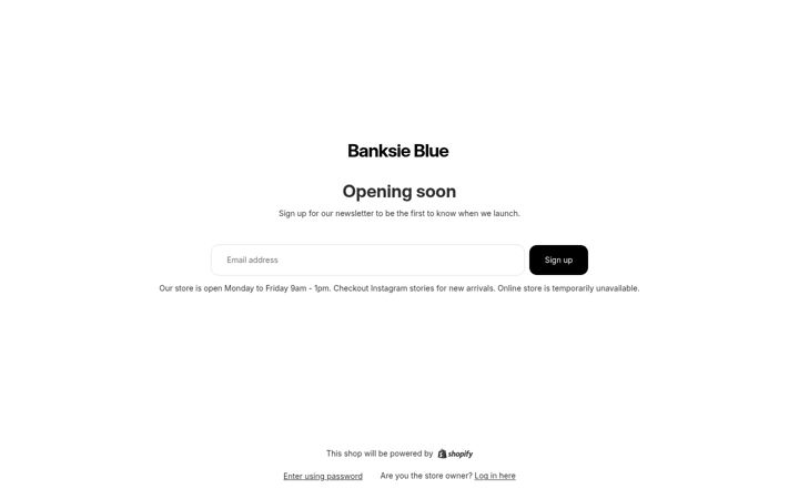 Screenshot of banksieblue.com.au