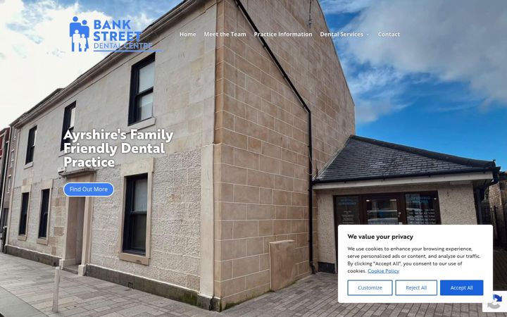 Screenshot of bankstreetdentalcentre.co.uk