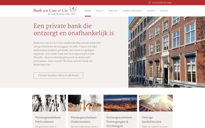 Screenshot of banktencate.eu