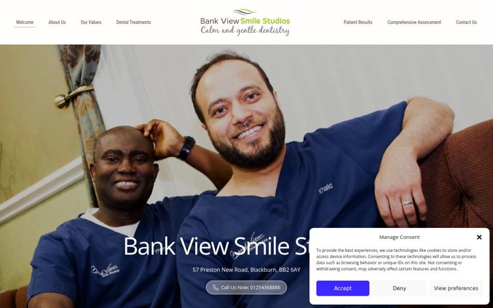 Screenshot of bankviewsmilestudios.co.uk