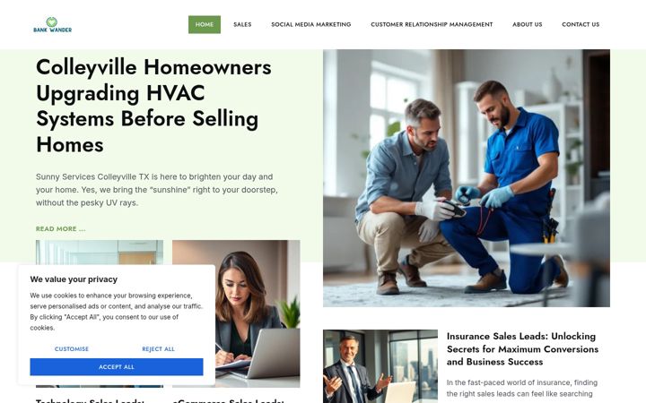 Screenshot of bankwander.com