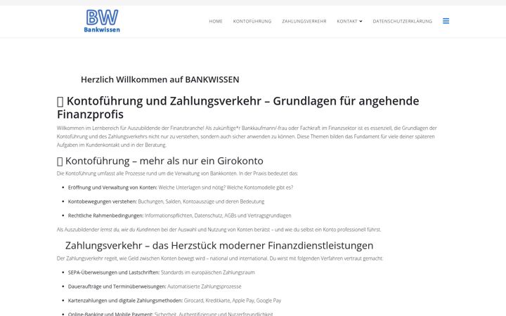 Screenshot of bankwissen.com