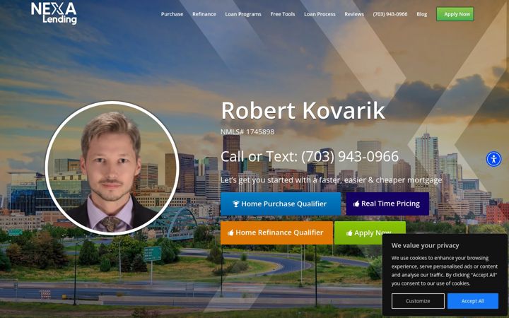 Screenshot of bankwithbert.com