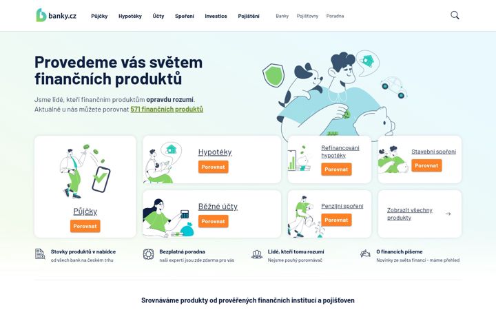Screenshot of banky.cz