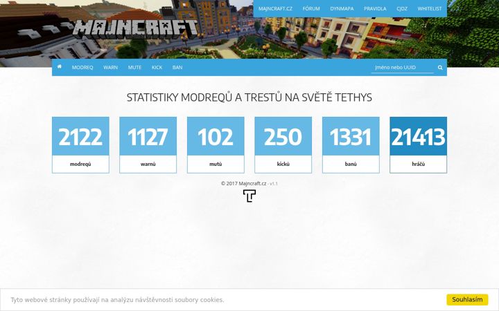 Screenshot ta' banlist.cz