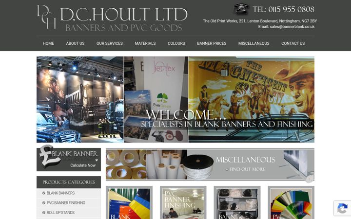 Screenshot of bannerblank.co.uk