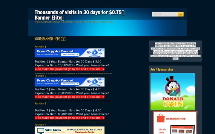 Screenshot of bannerelite.net
