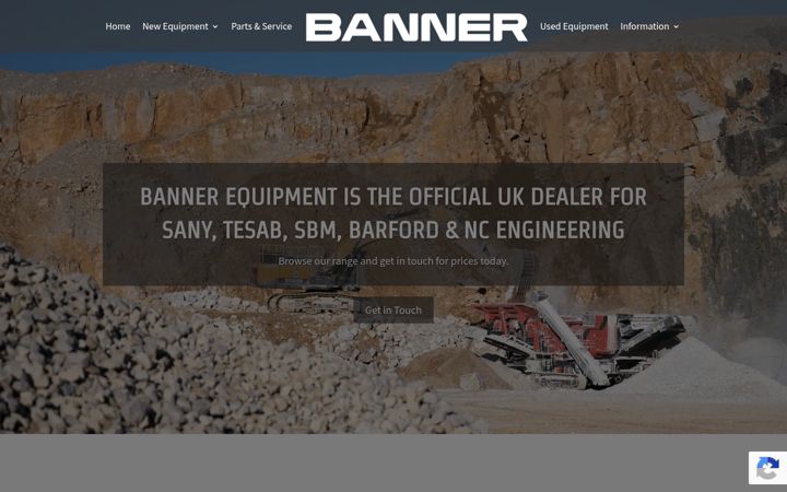 Screenshot of bannerequipment.co.uk
