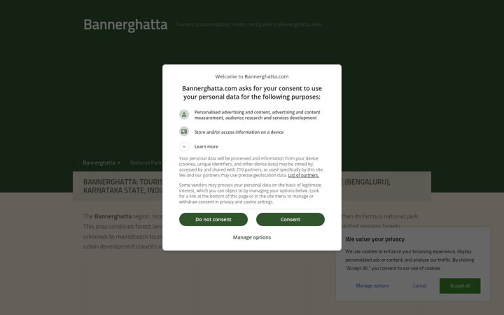 Screenshot of bannerghatta.com