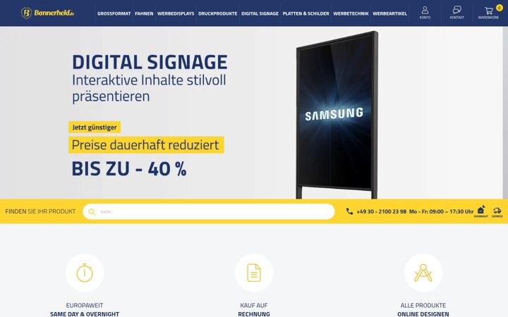 Screenshot of bannerheld.de