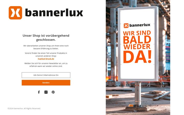 Screenshot of bannerlux.de