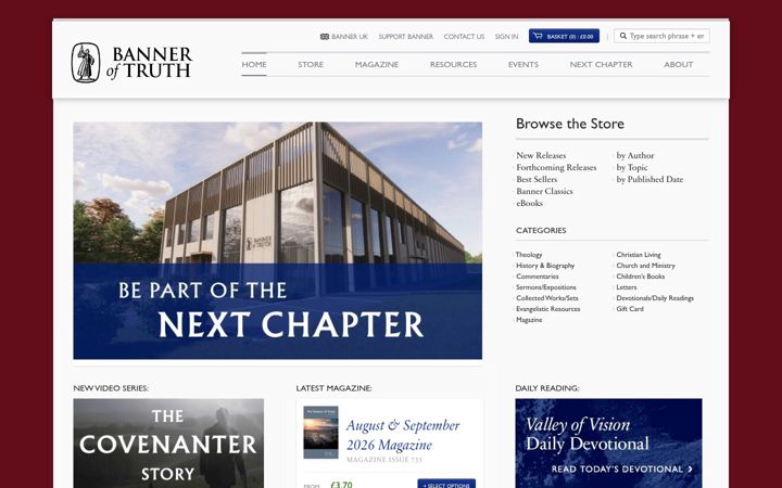Screenshot of banneroftruth.org