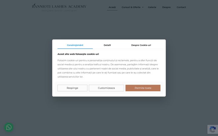 Screenshot of banniotilashesacademy.ro