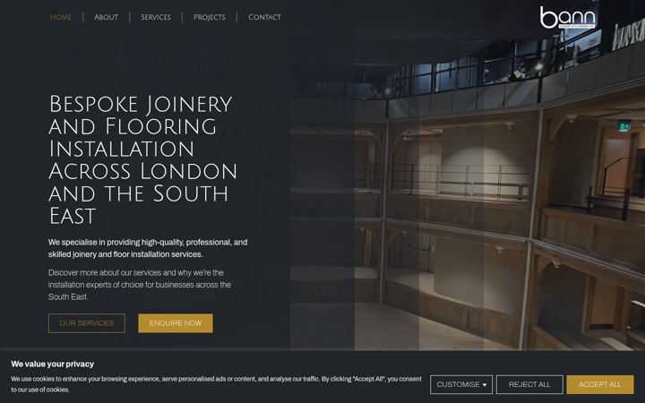 Screenshot of bannjoinery-flooring.com