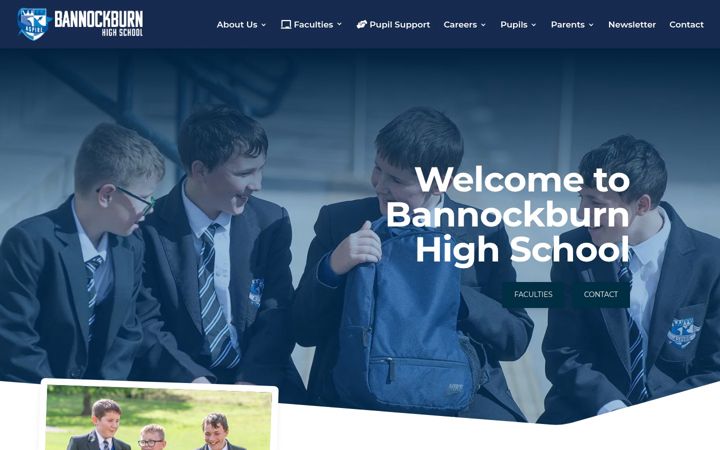 Posnetek zaslona bannockburnhigh.org.uk