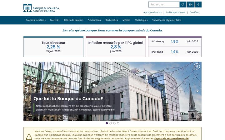 Screenshot of banqueducanada.ca