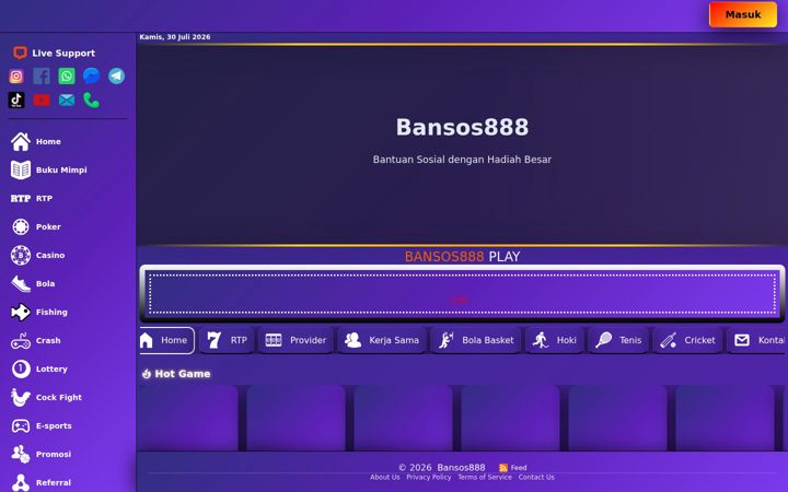 Screenshot ta' bansos888.org