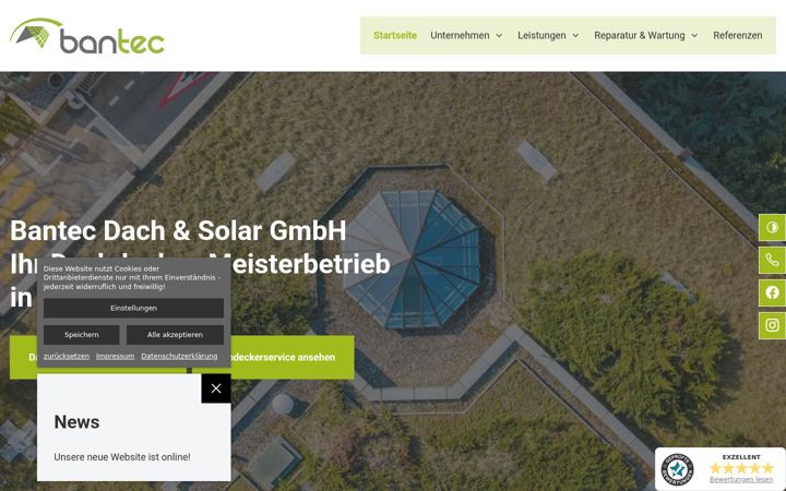 Screenshot of bantec.eu