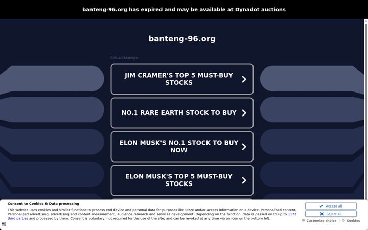 Screenshot of banteng-96.org