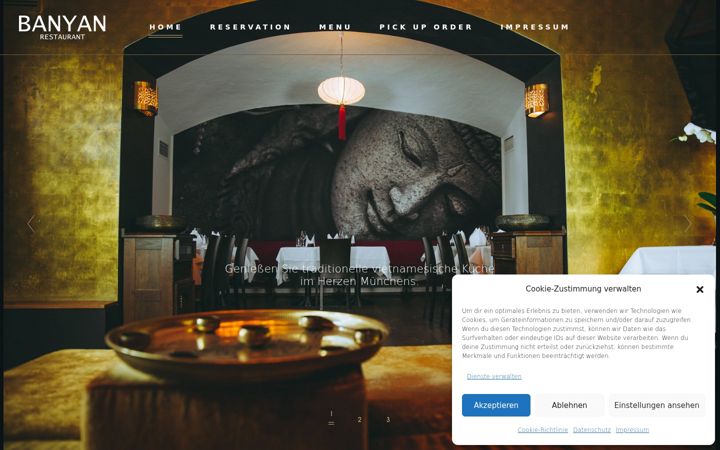Screenshot of banyan-restaurant.de