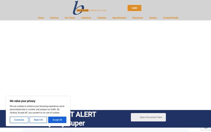 Skjámynd af banyanconsulting.com.au