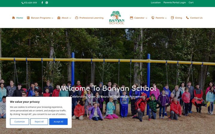 Screenshot ta' banyanschool.org