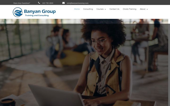 Screenshot of banyantraining.com