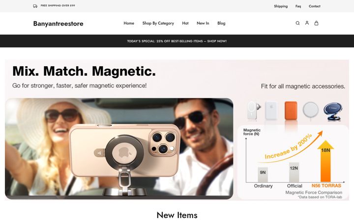 Screenshot of banyantreestore.co.uk