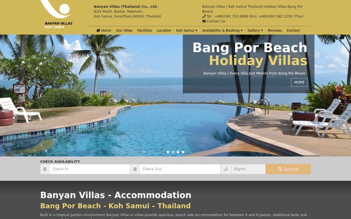 Screenshot of banyanvillas.com