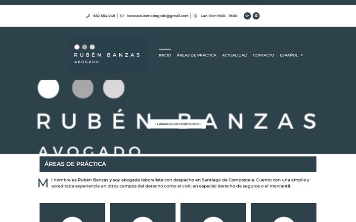 Screenshot of banzasabogadolaboralista.com