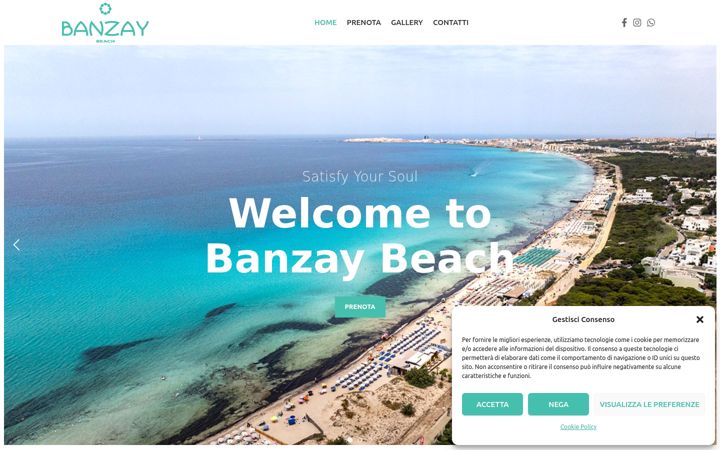 Screenshot of banzaybeach.it
