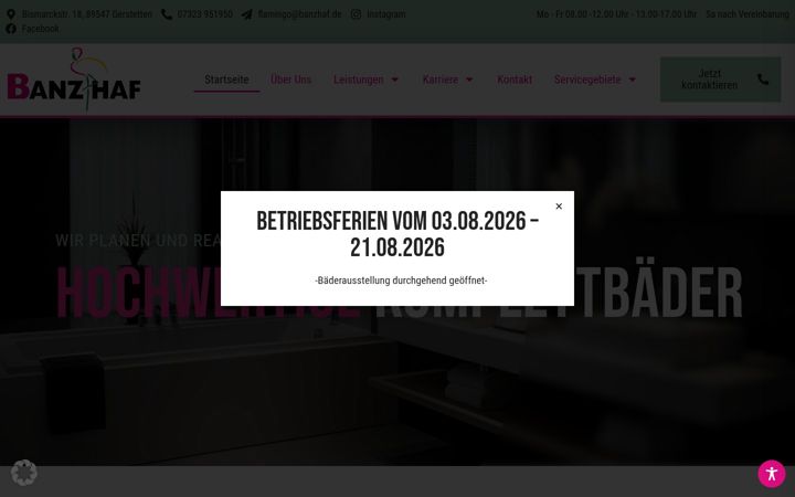 Captura de ecrã de banzhaf.de
