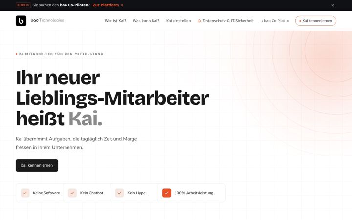 Screenshot of bao.ai